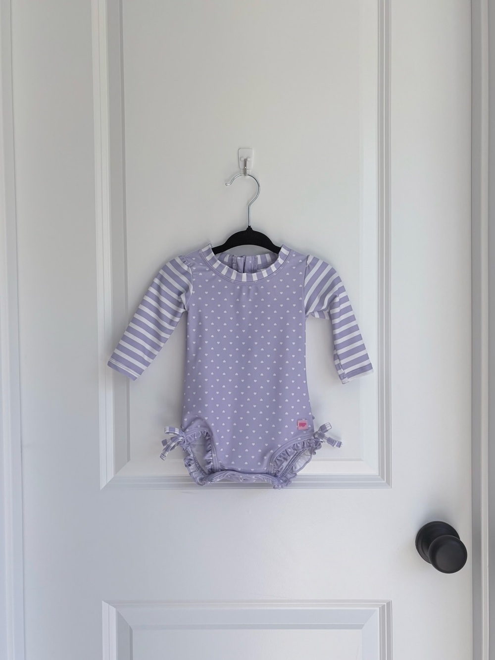 Ruffle Butts Purple Long Sleeve Swimsuit